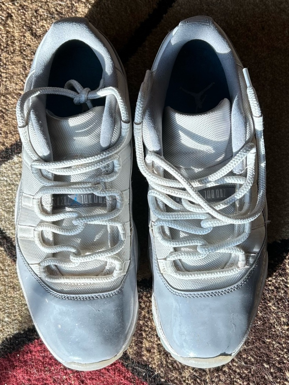 Jordan White Low-Top Lace-Up Sneakers